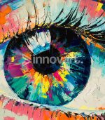 "Fluorite" conceptuelle de l'oeil  - Tableau Décoratif Murale – Image 2