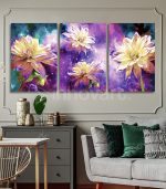 Abstract Flowers  - Tableau Décoratif Murale