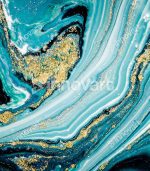 Abstract Ocean - Tableau Design avec Cadre Américain – Image 2