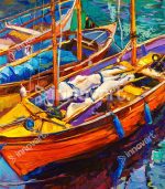 Bateaux et Couchers de Soleil  - Tableau Décoratif Murale – Image 2