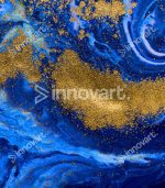 Blue & Gold - Tableau Design avec Cadre Américain – Image 2