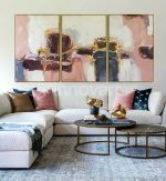 Blush Bloquer - Tableau Design avec Cadre Américain