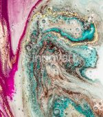 EBRU, Art turc traditionnel - Tableau Design avec Cadre Américain – Image 2