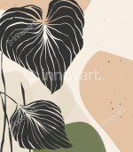 Feuilles d’Espoir - Tableau Design avec Cadre Américain – Image 2