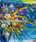 Flowers Painting - Tableau Design avec Cadre Américain – Image 2