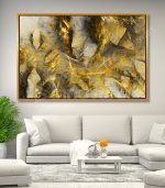 Formes Abstraites Chaotiques - Tableau Design avec Cadre Américain