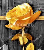 Golden Flower - Tableau Décoratif Murale – Image 2