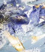 Golden Waves - Tableau Design avec Cadre Américain – Image 2