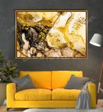 L’abstrus d’or - Tableau Design avec Cadre Américain