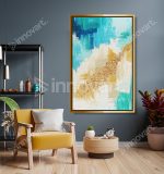 Mediterranean - Tableau Design avec Cadre Américain