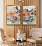 Neon Portrait - Tableau Design avec Cadre Américain