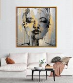 Portrait Femme Fantastique - Tableau Design avec Cadre Américain