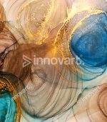 Lignes Abstraites Lumineux - Tableau Design avec Cadre Américain – Image 2