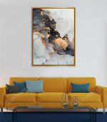 Abstract Fluid Art  - Tableau Design avec Cadre Américain