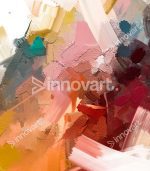 Art Moderne de Couleur Jaune et Rouge  - Tableau Décoratif Murale – Image 2