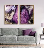 Purple - Tableau Design avec Cadre Américain